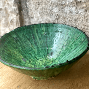 My Chic Résidence - Boutique Plat Tamegroute vert de profil
