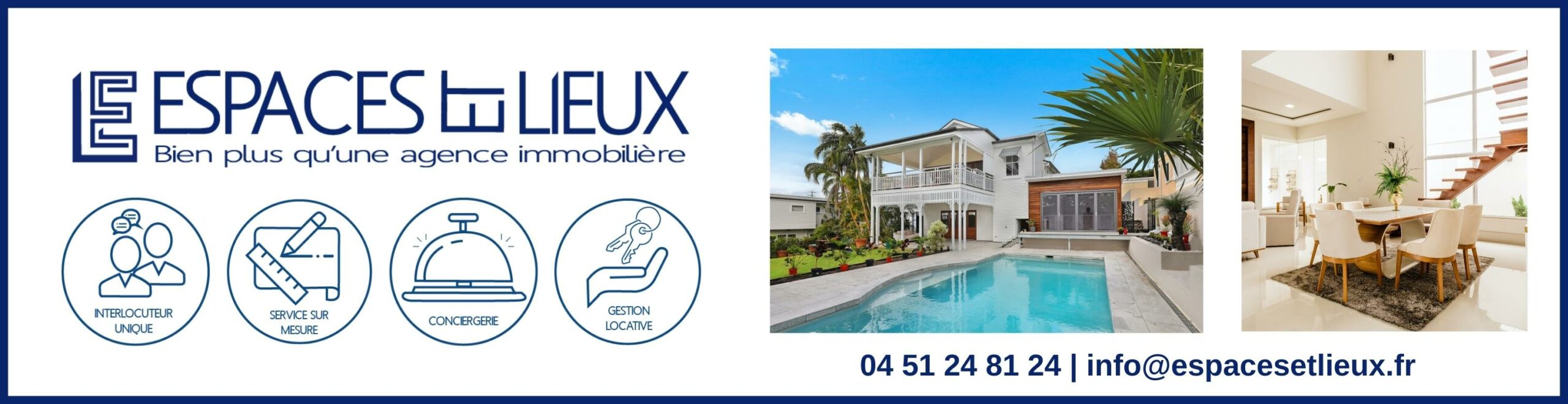 My Chic Résidence - Bannière les espaces et lieux