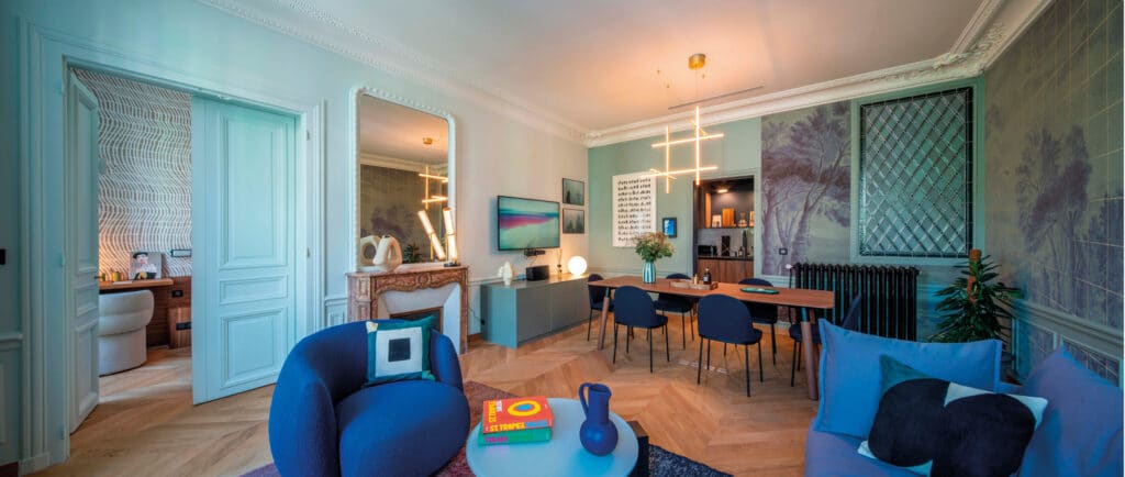 My Chic Résidence - Arc Intérieur salon bleu