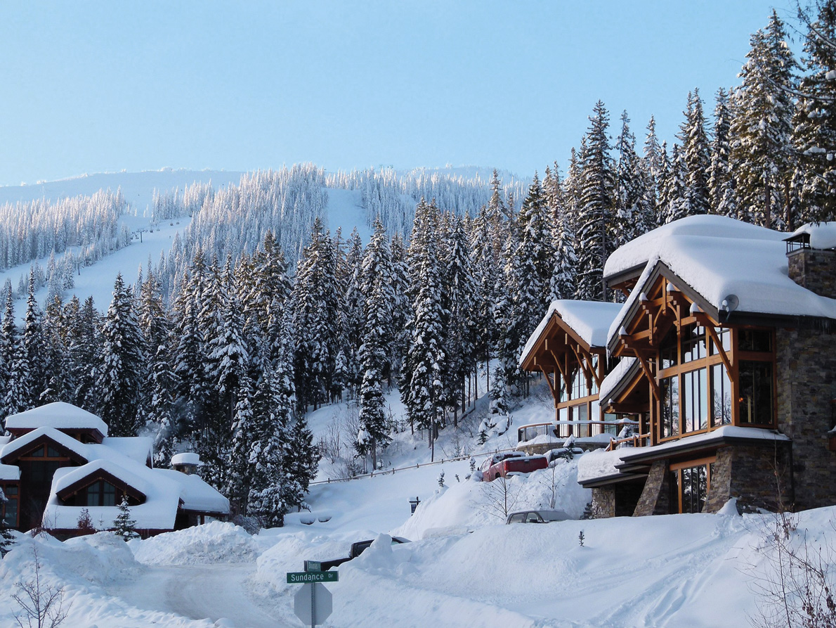 Hiver Montagne Ski Chalet